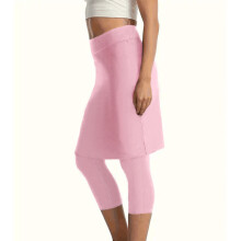High Elastic Sports Skirt Women Breathable Tennis Dress Pants Polyester Texture Pink L