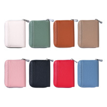 Small Wallets Stylish Short Purse PU Leather Change Purse Solid Color Card Case White