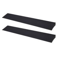 2 St 1" Höjning Tröskelramper för Dörröppningar 17''L PVC Rullstolsramper för Hemmet Självhäftande, Dörrövergångslist