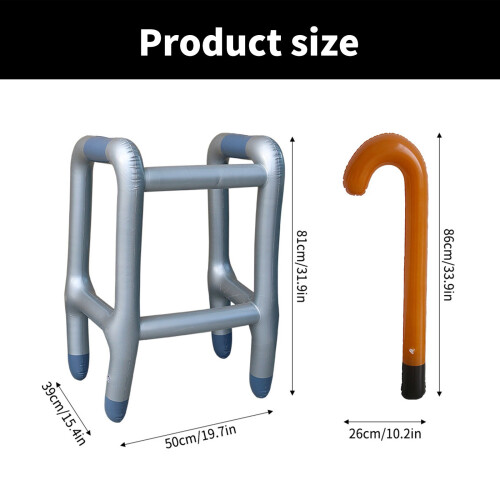Amusing Inflatable Walking Aid And Stick For Home or Stage Show Props 2