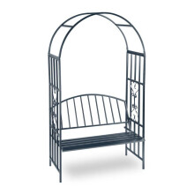 Arco da giardino con panchina a due posti pratico decorativo 205 x 115 x 50 cm