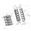 Guitar Bridge Top Hanging String Individual Saddles Guitar Bridge Tailpiec Silver 7