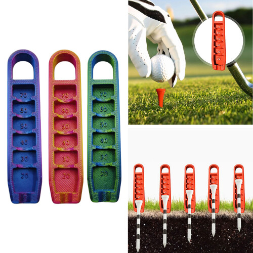 Ergonomic Golf Ball Raiser 3D Printed Ornament Precise Placement Golf Tees Lifter Red Blue