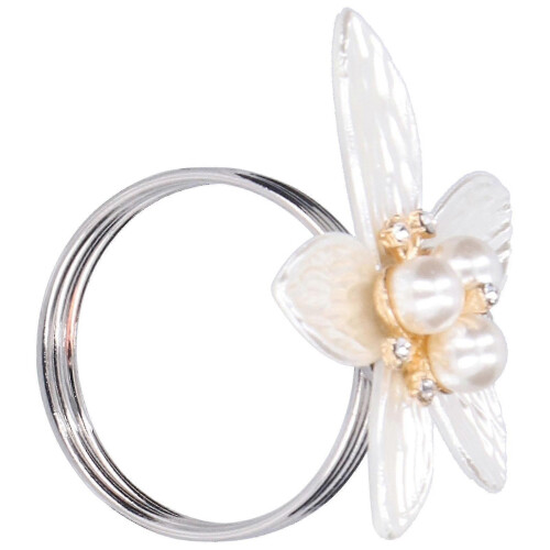 Rond de serviette 2025, orné de strass et de fausses perles, pour table d'hôtel. 1