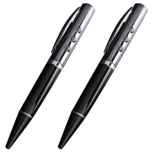 2X MP3-Player mit Stift, Tragbarer USB-Musik-Player, Multifunktionaler für Studenten, Beschreibbarer Stift-Player, Schwarz