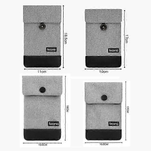 25-26 Baona Waterproof Data Cable Protective Bag, Spec: Large (Gray)_hb 2