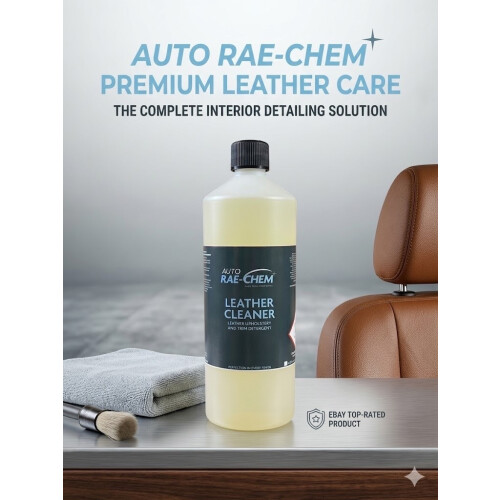 Premium Leather Cleaner 1L Spray for Car Seats Sofas with Trigger Bottle