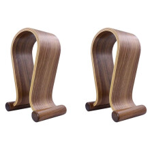 2X Hölzerner Headset Halter, Universeller Kopfhörer Halter für Gaming Headsets und DJ Studio Kopfhörer Desktop Kopfhörer Halter