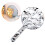 Water Ripples Handheld Mirror Hand Mirror with Handle Cosmetic Mirror Large round size 4