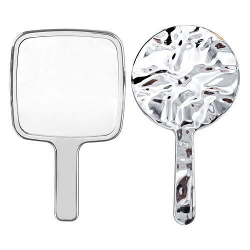Water Ripples Handheld Mirror Hand Mirror with Handle Cosmetic Mirror Large round size 2