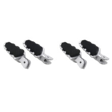 4x Motorrad Fußstütze Fußrasten Pedale für HYPERMOTARD 821 Multistrada MTS 950 1260 1200 (Silber)