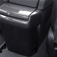 2X Carbon Fiber Car Rear Armrest Box Anti-Kick Plate Armrest Panel Trim Cover for 10Th 2016-2019