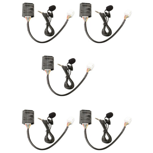 5X for  RAV4  AUX Adapter Handsfree Disc Box Harness with Microphone  Connection Module