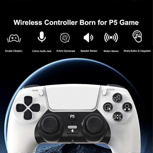 P50A Wireless Game Controller for PS5 Ergonomic 6-Axis Gyroscope Dual Vibration Bluetooth-compatible Gamepad_hb 1
