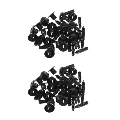 40 Pcs 7mm Hole Plastic Push Screw Rivet Fairing Panel Fixings Clips