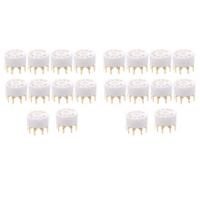 20 Pinces Céramique 9Pin B9A PCB MOUNT Tube Socket pour 12AX7 12AT7 12AU7 6DJ8 ECC82 5670 6922 Hifi Audio Vintage AMP Or