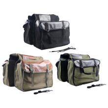 Folded Bike Rack Bag Double Trunk Cycling Panniers Bag Road Bike Storage Bag Green