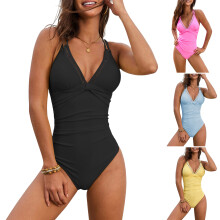 Quick-Drying Swimwear for Women 1 Pc Bathing Suit Push Up Swimming Suit Black XL