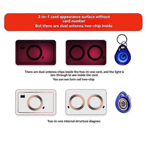 125Khz RFID Card Reader+6 Keyfobs Kit Copier Writer Duplicator Programmer ID Card Copy EM4305 T5577 Each Writable TagsBlue_hb 2