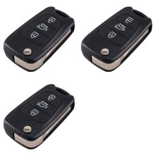 3X 3 Buttons Flip Folding Remote Key Shell Case for  I20 I30 I35 IX20 IX35