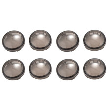 8 Stücke für Blinker Licht Anzeige Objektivdeckel für Sportster 1200 Touring Dyna Softail Electra Road K Tee Schwarz