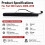 Πίσω φως φρένου υψηλής τοποθέτησης για Fiat 500 Cabrio 2009-2018, κόκκινο, συμβατό με το όχημα 4