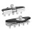 Universal LED Strip Light Mounting Brackets Pair, Self-Adhesive Clip Holders for Flexible Light Strips, Plastic, White 2