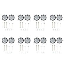 16X Accessoires de Bagages Roues Valise D'Avion Rouleaux de Poulie Roue Muette Réparation de Pièces Résistantes à L'Usure 60X12mm