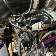 2X 6AN auf 3/8 Schnelltrennbuchse EFI Adapter Fitting Aluminium AN6 Stecker Flare auf 3/8 Zoll Kraftstoffleitung Rohrverbinder (3/8)