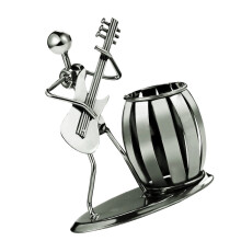 Pennholder Dekorasjon Ornament Skrivebordsorganisator Metall Musiker Håndverk Musiker Gitarist Statue Pennholder Reise