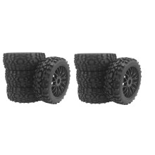 8Pc RC Buggy Roues et Pneus avec Hex 17mm Roues Jantes 1/8 ÉChelle Voiture Tout-Terrain pour 1:8 RC Buggy Sur Route Voiture