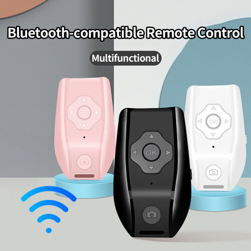 SUSUchens Remote Control, Quick Response, Rechargeable, Bluetooth-compatible with Black Selfie Stick, Shutter Release for Home