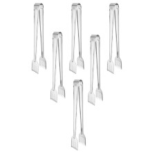 6Pcs Stainless Steel Steak Tweezers Practical Food Clips Food Tongs Bread Clamps