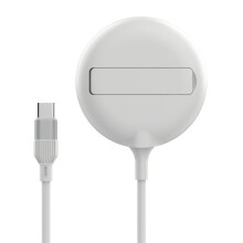 Oggfader Trådlös Laddare För 15W Mini Lätt Magnetisk Trådlös Laddare Med Starka Magneter Och Aerogel Uppgraderad Temperaturkontroll Vit