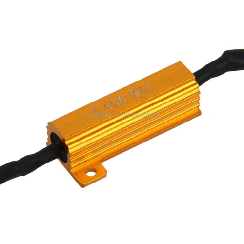 2 PCS H7 Canbus Error Canceller Decoder Load Resistor, 50W 8 Ohm LED Anti Flicker Decoder with Aluminium Heat Sink Shell 1