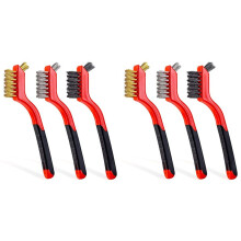 Lot de 6 Brosses Métalliques, Petites Brosses Métalliques 7 Pouces pour Nettoyage, L'Élimination Rouille, Nettoyage de la Saleté, la Brosse