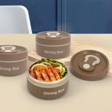 Boîte à lunch Bocqde pour enfants, isotherme en acier inoxydable, style japonais, portable avec couvercle - idéale pour le bureau et l'école