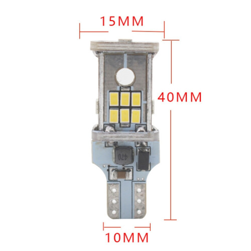 2 Pack Automotive LED Reversing Lights with Decoder, Wide Voltage Brake Light Bulbs, White, Bright Backup Lamps 2