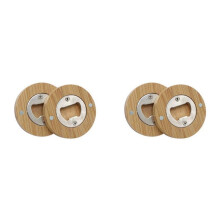 4X Flaschenöffner, Runde Form, Untersetzer, Kühlschrankmagnet, Dekor, Bieröffner, Dekoration, Bierflaschenöffner, Basteln