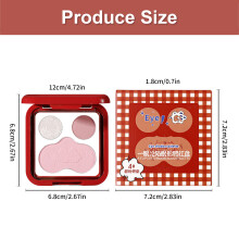 Matte and Shimmering Face Powder Compact For Nose Sculpting And Blush 3 Grids 3