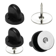 Speldjes met PVC-rubberen achterkant/vlindersluiting voor knutselprojecten