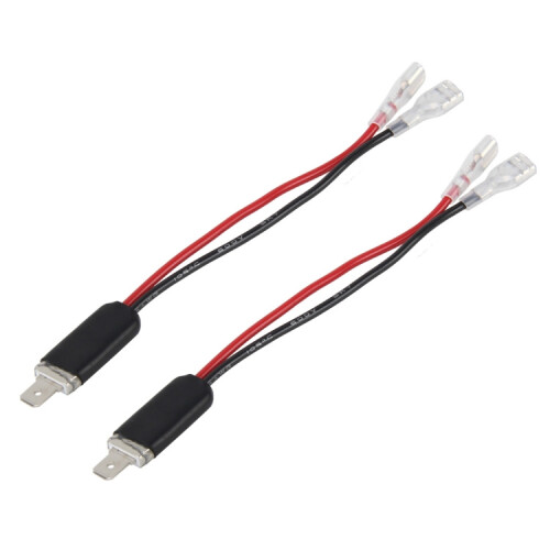 2 Pack Universal H1 Conversion Bulb Harness Wire Plug Adapters, Power Connector Cables for Car Headlight Retrofit Use 1