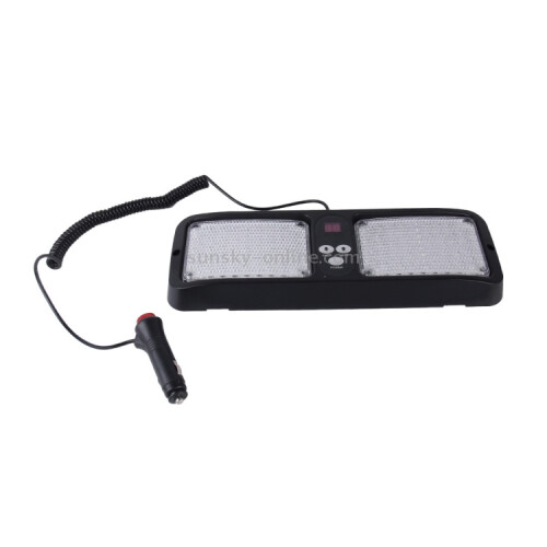 12V 9W LED Waterproof Car Warning Strobe Light, White Flashing Emergency Light with 12 Flash Patterns for Sunshade Use 2