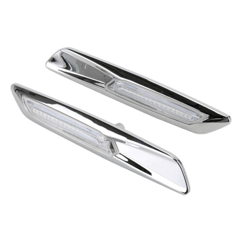 2 Pack Car Fender Side Marker Lights, LED Leaf Board Indicators, DC 12V 1.7W, Yellow Light, Style A, Durable Replacement 1