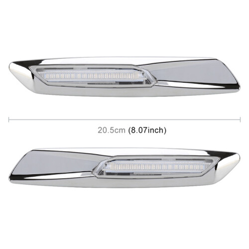 2 Pack Car Fender Side Marker Lights, LED Leaf Board Indicators, DC 12V 1.7W, Yellow Light, Style A, Durable Replacement 2