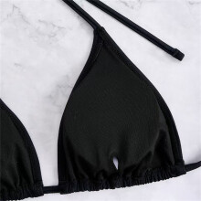Ladies Bathing Suit Set Halterneck Swimming Costume Padded Swimwears Beachwear Claret L