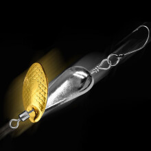 2pcs Fishing Spoons Metal Lures with Hook Rotating Hard Fishing Lures Silver 1 Hook 2.8g
