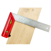 Combination Square Angles Ruler 45 / 90 Degree with Bubble Level Measuring Tool 20cm