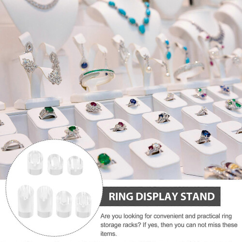 7 Pcs High-end Fashionable Clear Ring Storage Stands 2
