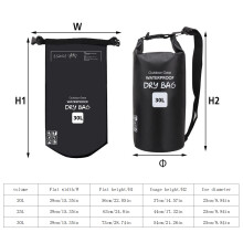 Waterproofs Dry Bag Portable Swimming Bag Folding Beach Storage Pack Enduring Grey 30L